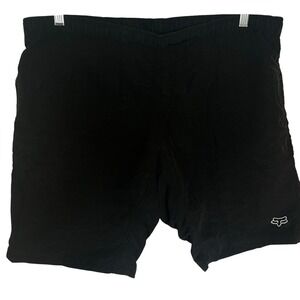 Fox Racing Men XL Black Mesh Lined Padded Nylon Drawstring Biking Shorts